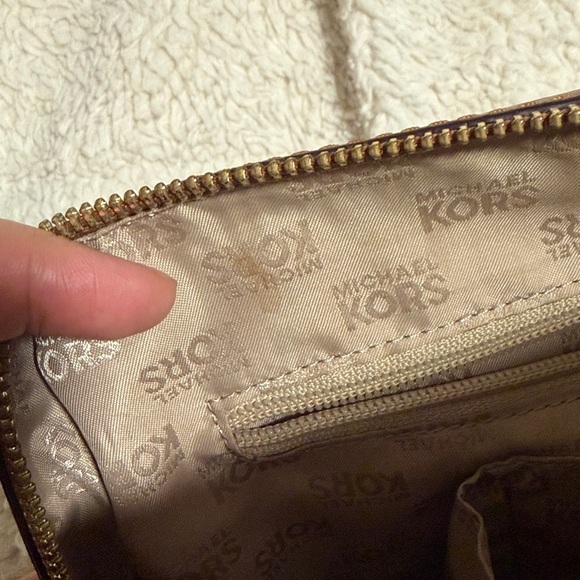 Michael Kors Brown and Tan Studded Satchel - Picture 4 of 6